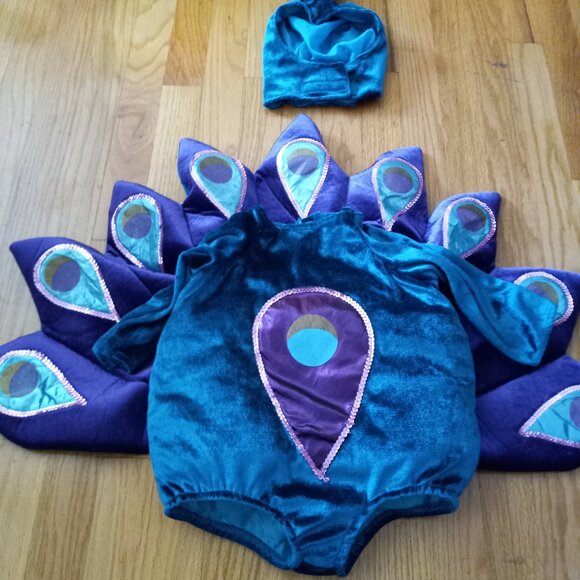 Peacock Baby Costume 6-12 Month - Halloween Animal Bird Costume Party Photos - Picture 16 of 16